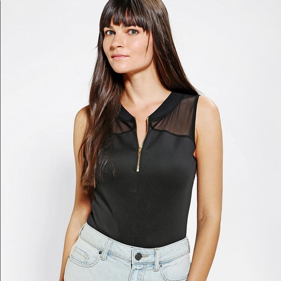 [Silence + Noise] Black Bomber Bodysuit - Picture 2 of 7